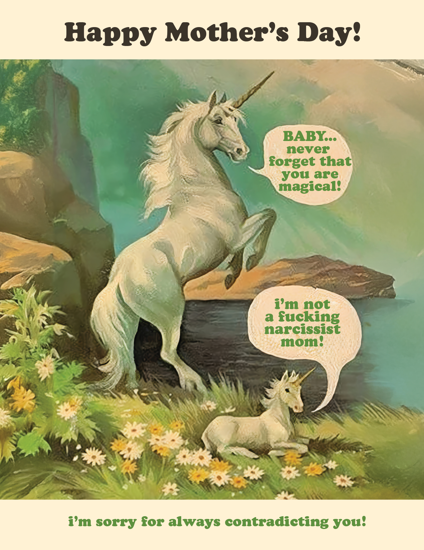 Narcissist Mom - Mother's Day Card