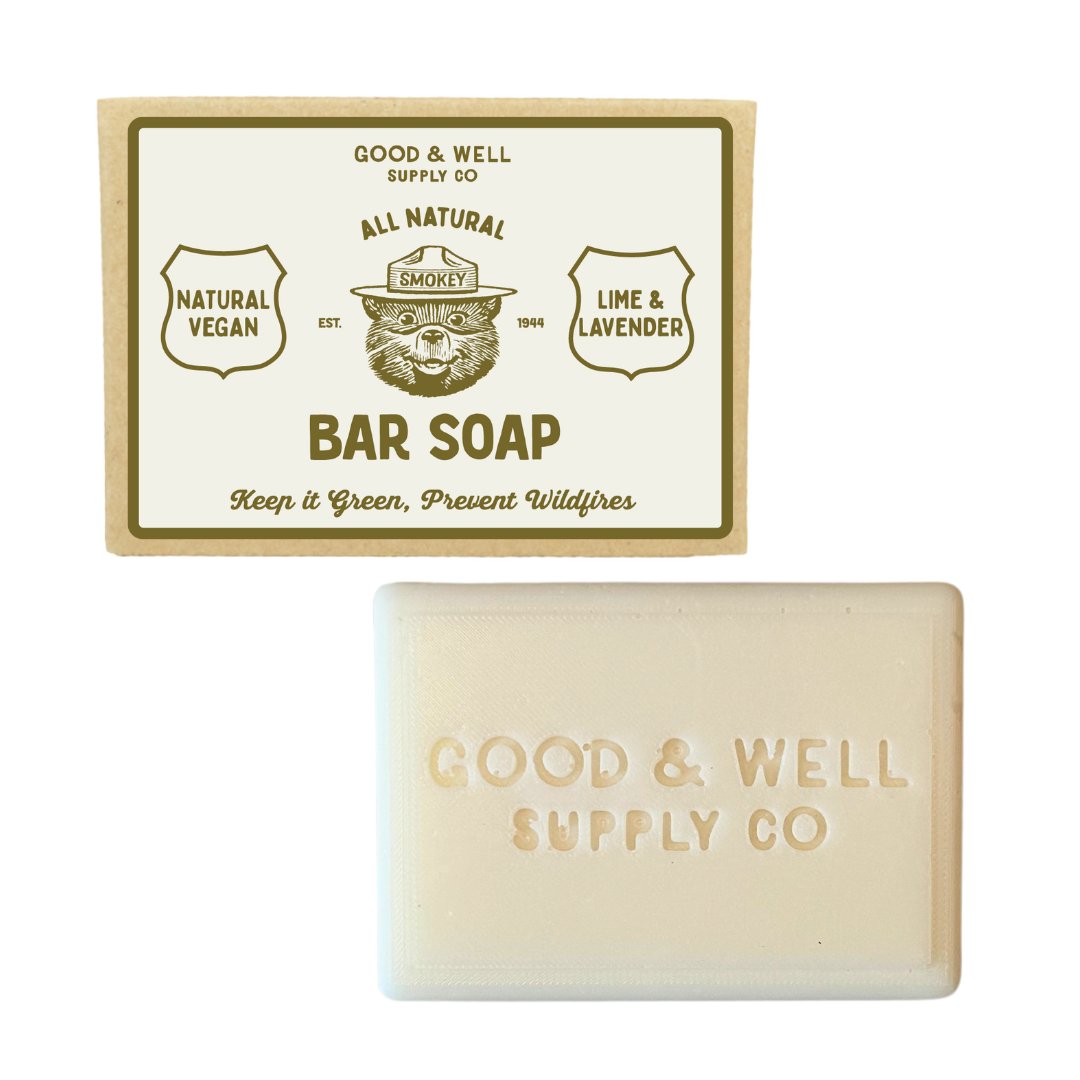 Smokey Bear - Lime + Lavender Bar Soap