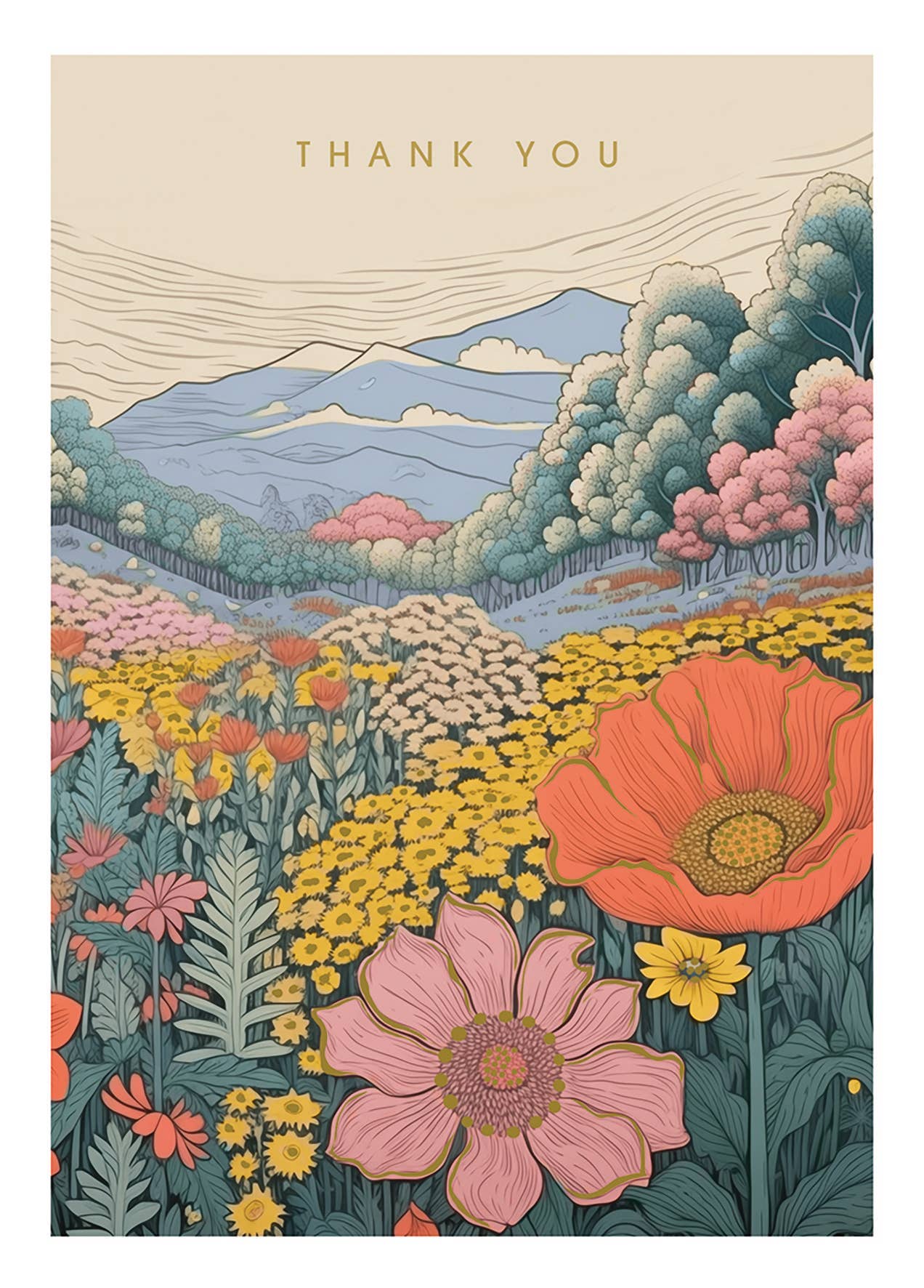 Mountain Blooms - Thank You Card