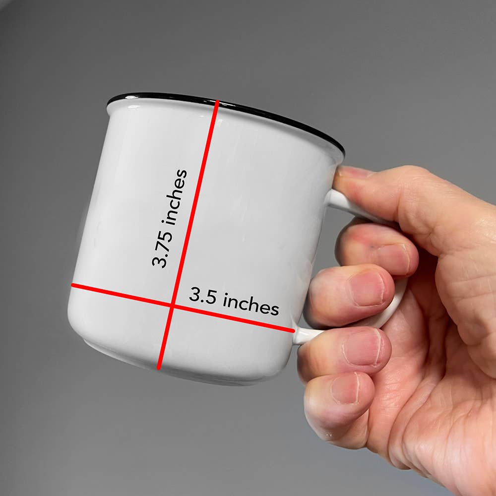 Woke Up Sexy As Hell Again 15 oz ceramic camp mug printed on both sides, from The Ruddy Duck in Whitefish, Montana