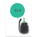 Old Black Cat - Birthday Card