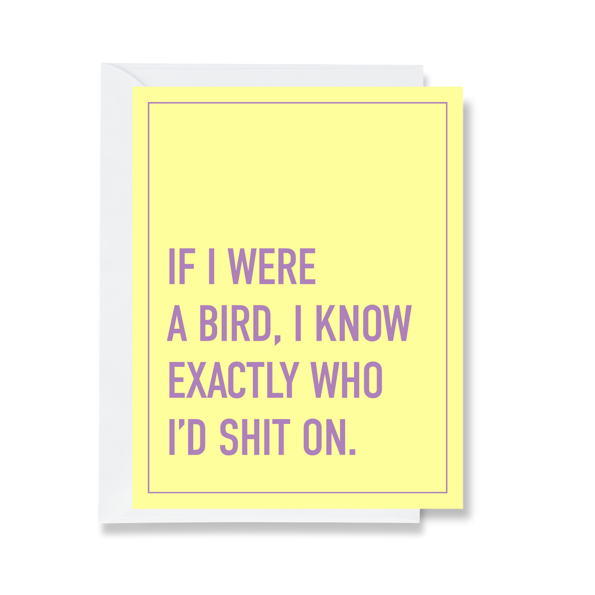 If I Were a Bird funny greeting card by Ink & Attitude, blank inside, from The Ruddy Duck in Whitefish, Montana