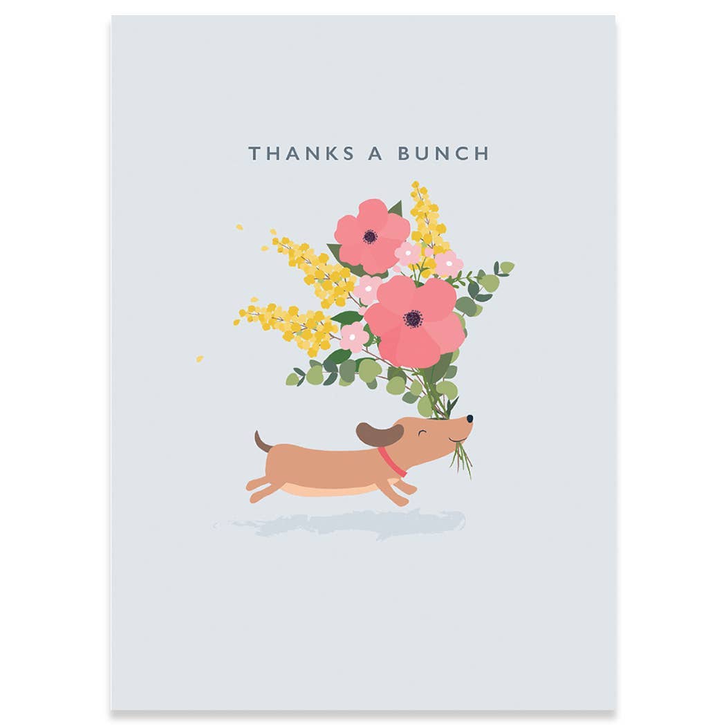 Dog With Flowers — Card