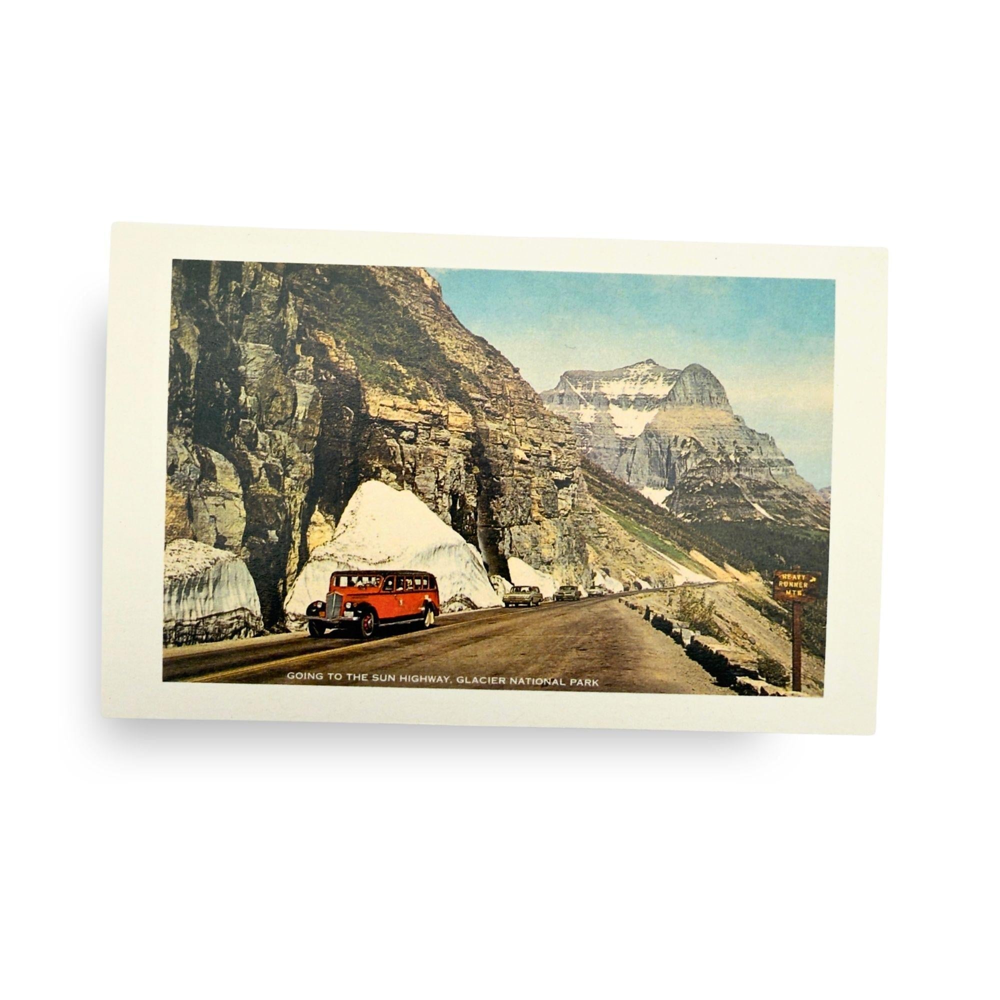 Going To The Sun - Glacier Park Postcard Postcard Found Image Press