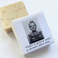 Violet is Gonna Need a Shower handmade mugshot bar soap, from The Ruddy Duck in Whitefish, Montana