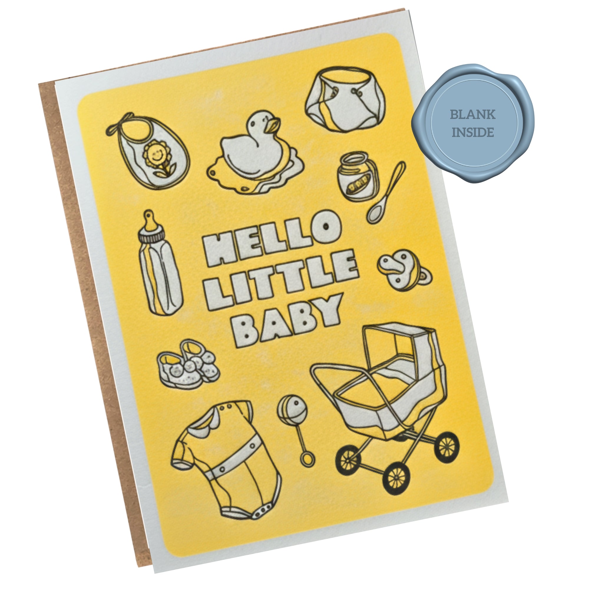 Hello Little Baby - Letterpressed New Baby Card