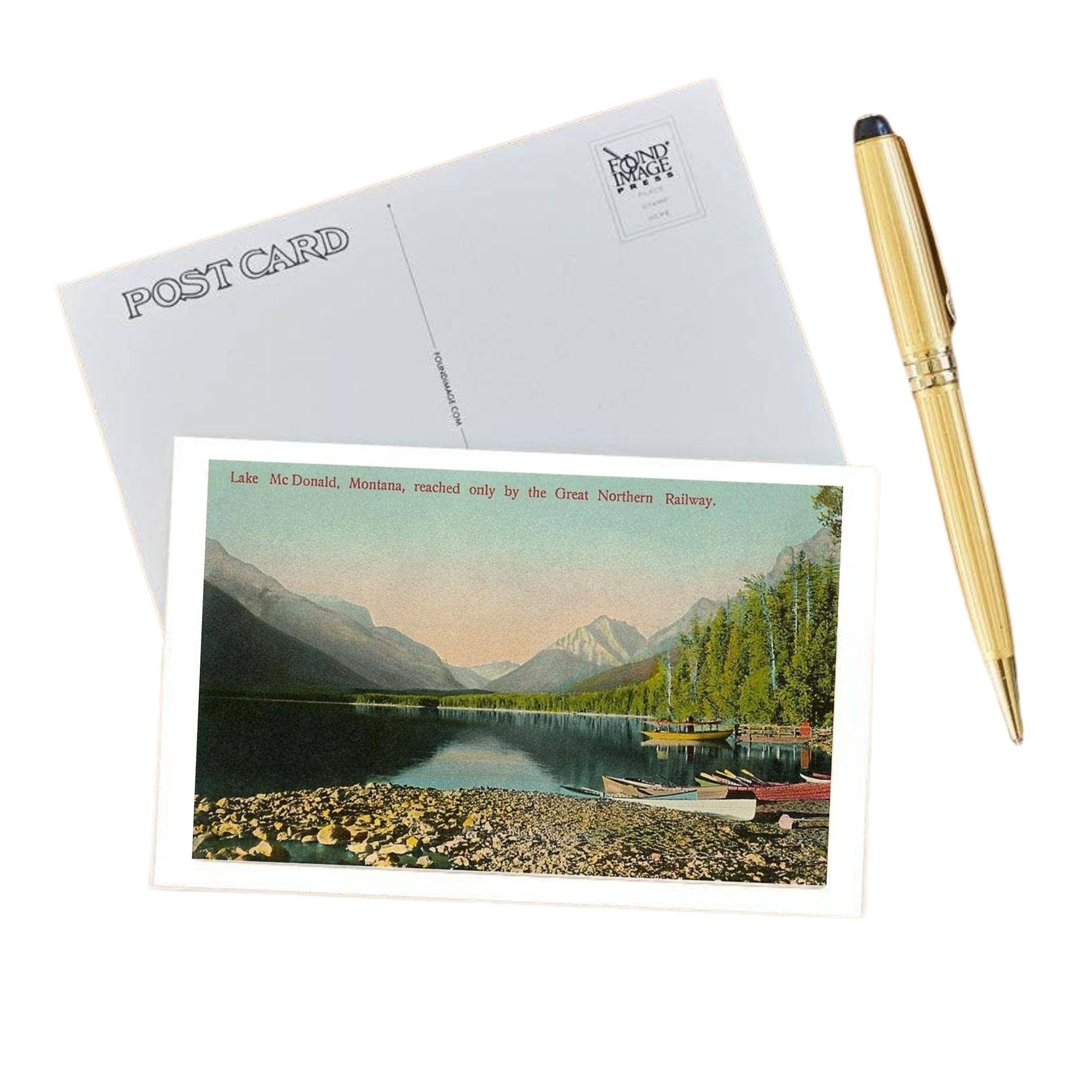 Lake Mcdonald - Glacier Park Postcard Postcard Found Image Press