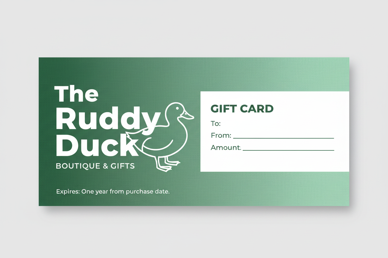The Ruddy Duck ... Gift Card
