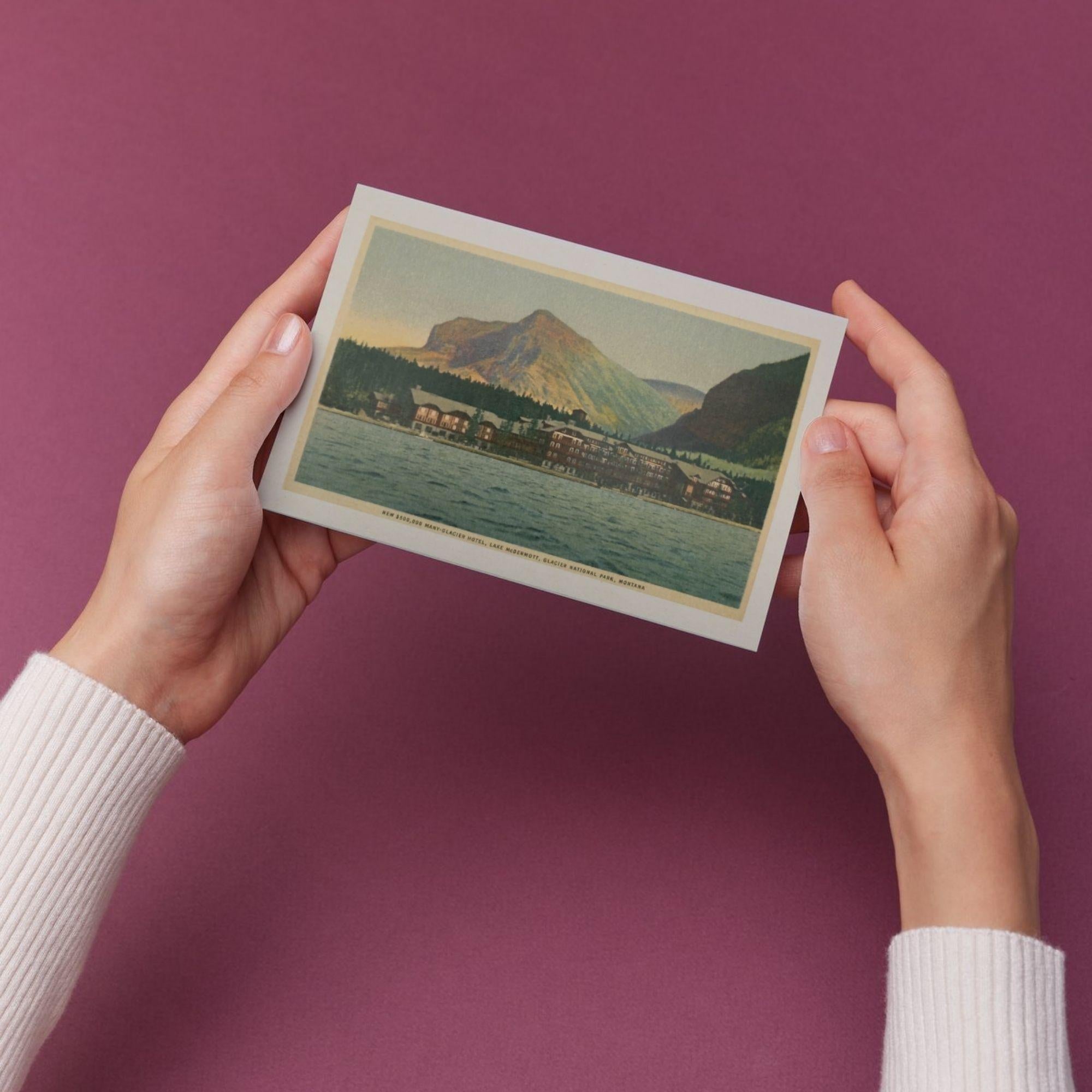 Many Glacier - Glacier Park Postcard Postcard Found Image Press
