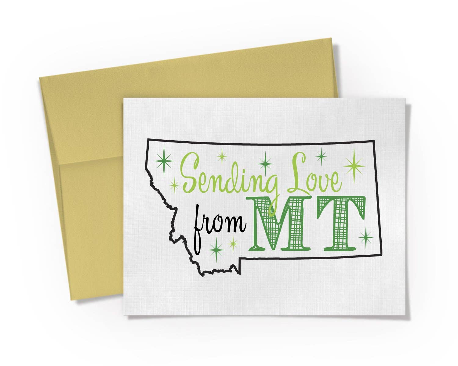 Sending Love From Your State — Card Greeting Card Beckamade