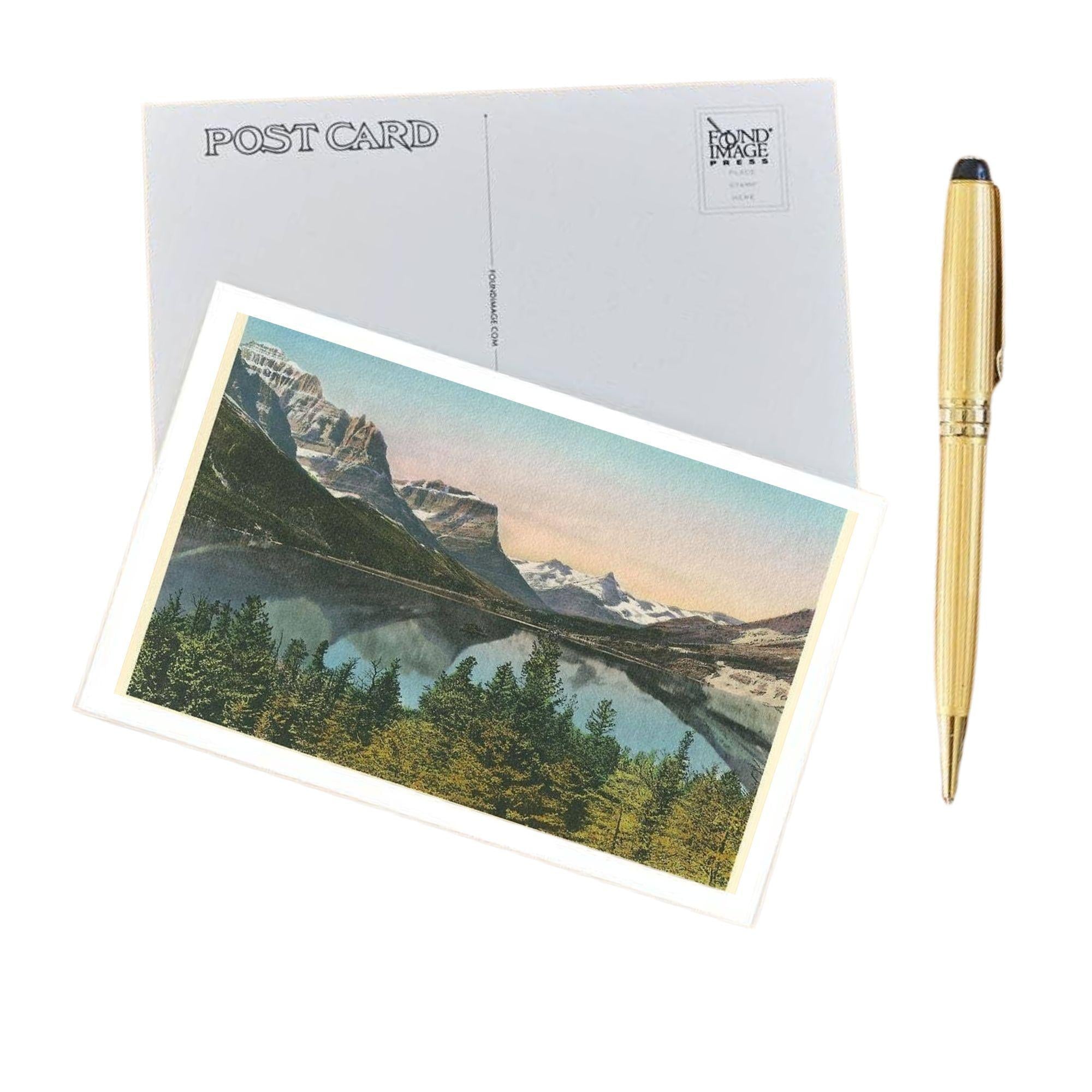 St. Mary Lake - Glacier Park Postcard Postcard Found Image Press