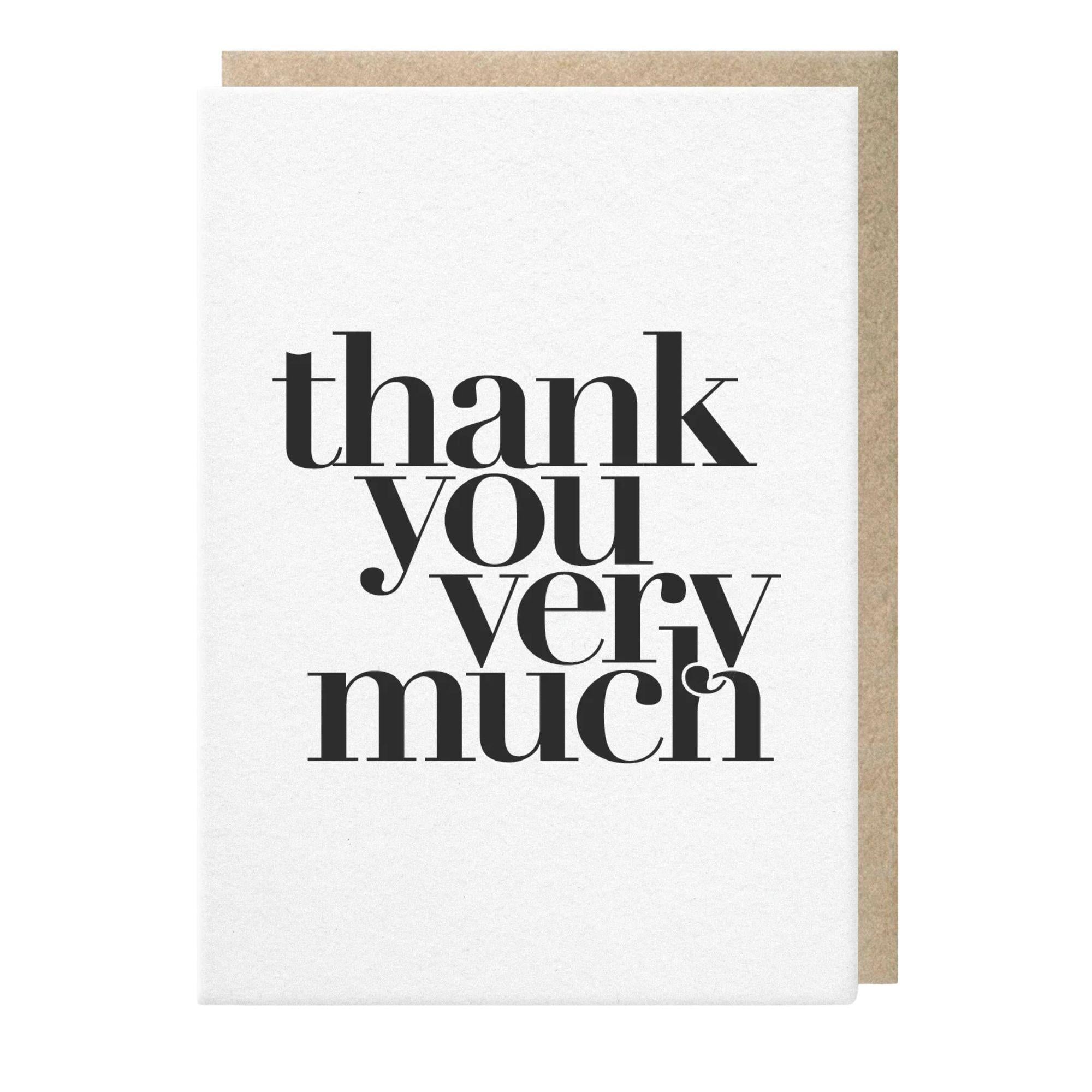 Thank You Very Much — Card Thank You Card Pike Street Press
