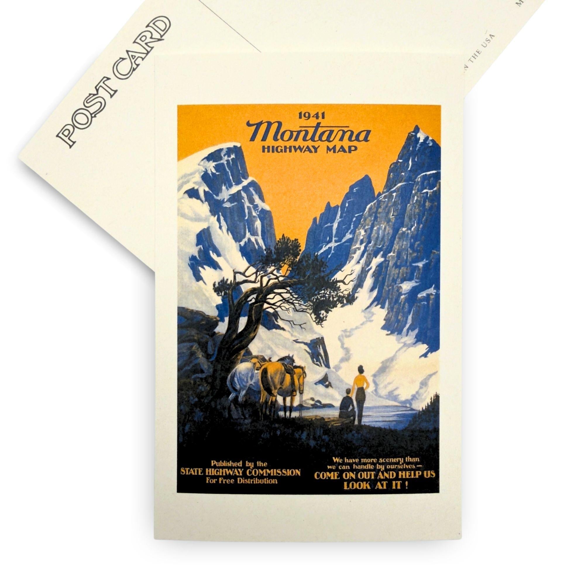 Vintage Hwy Commission - Montana Postcard Postcard Found Image Press