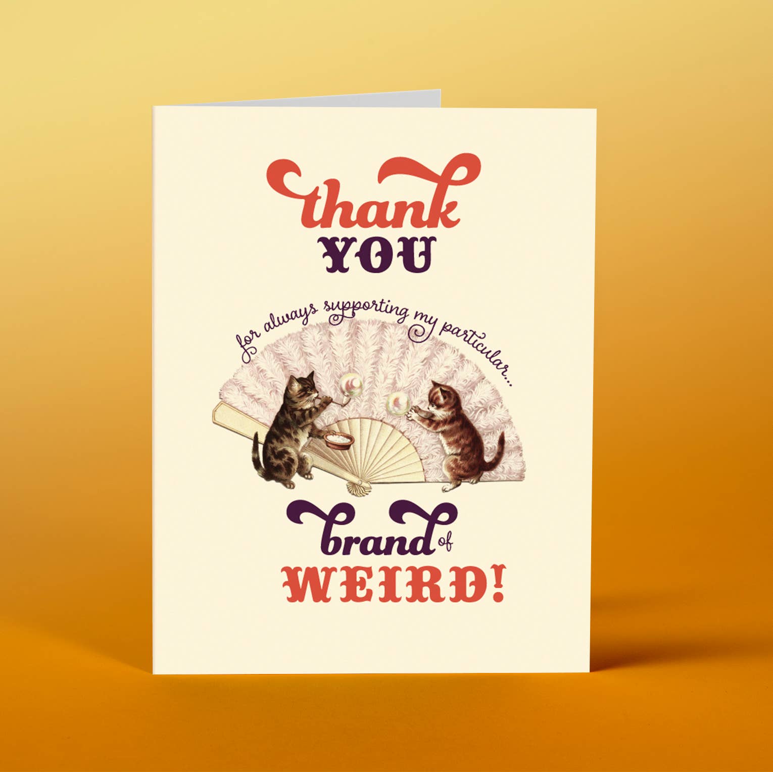 Weird Cats — Card Thank You Card Offensive Delightful