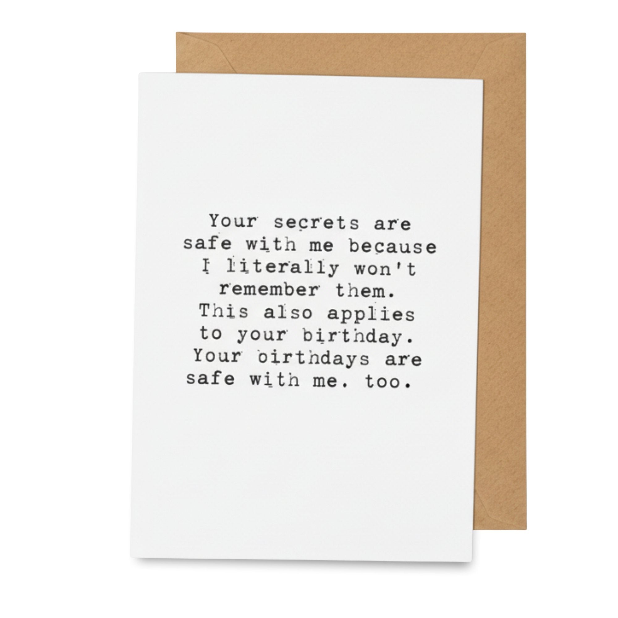 Won't Remember Your Birthday — Card Greeting Card Badass Collective