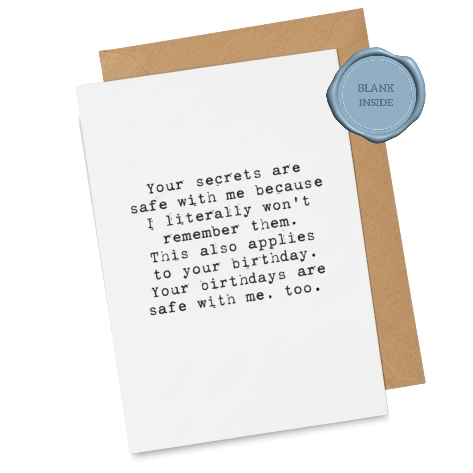 Won't Remember Your Birthday — Card Greeting Card Badass Collective